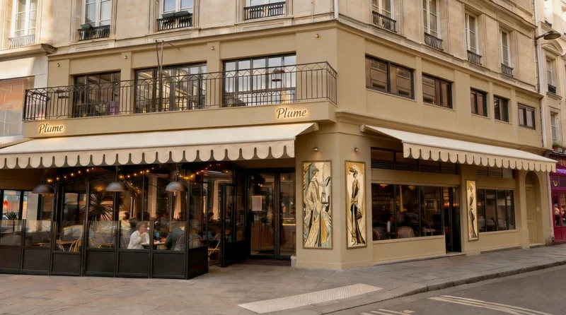 Projection visuelle d’une façade de restaurant parisien